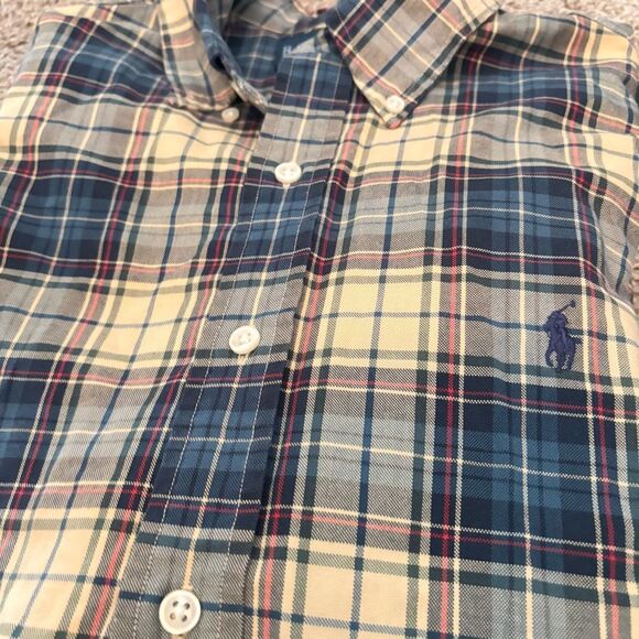 Ralph Lauren Classic Fit Fall Plaid Men's Button Down Oxford Large - Picture 3 of 4